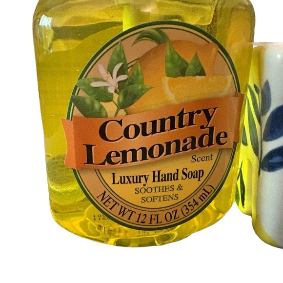 Porcelain Berry Basket with Lemon Handwash and Lemon Candle. - Picture 3 of 10